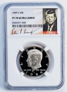 1989-S PF70 Kennedy Half Dollar NGC PF 70 UC 6546391-026 - Picture 1 of 2