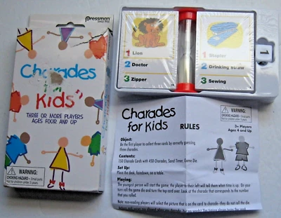 Charades For Kids 2019 Pressman Ages 4 and Up 3+ Players New - Image 1 of 4