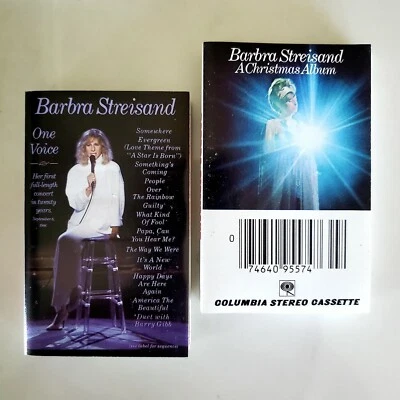 Barbra Streisand - Lot of 2 Cassettes - A Christmas Album - One Voice - Image 1 of 3