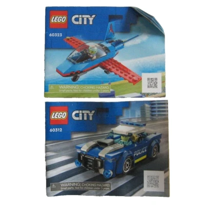 2 LEGO City #60323 #60312 Stunt Plane Police Car Instruction Manuals Only - Image 1 of 2