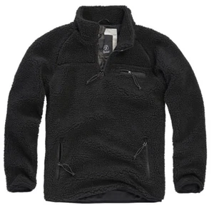 Brandit Jacke Teddyfleece Troyer in Black - Picture 1 of 2