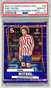 2022 Topps Axel Witsel #59 (VAR. RARE PURPLE) PSA 10 GEM MINT (RARE: Pop 1) /99 - Picture 1 of 2