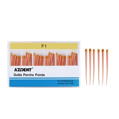 Dental Gutta Percha Points F1 for Endodontics Root Canal Obturation 60 Pcs/Pack - Image 1 of 4