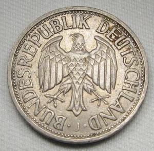 1961-J Germany 1 Mark XF Coin AD946 - Picture 1 of 4