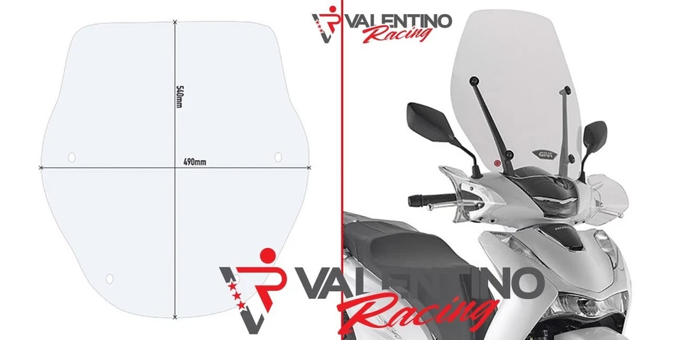 PARABREZZA NUDO per ATTACCHI ORIGINALI HONDA SH 125 150 2020 2021 2022 2023 2024 - Immagine 1 di 1