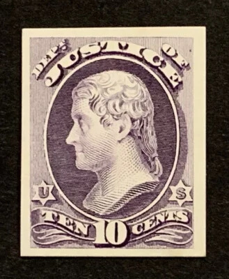 Travelstamps: US Stamps Scott #O29p4, 10 Cent Proof on Card NGAI NH - Image 1 of 4