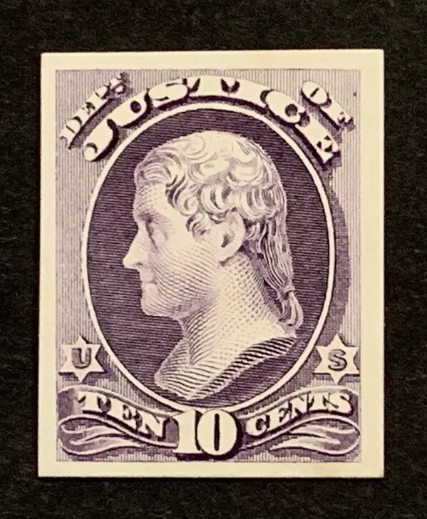 Travelstamps: US Stamps Scott #O29p4, 10 Cent Proof on Card NGAI NH - Image 1 of 4