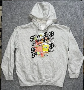 SpongeBob Squarepants Hoodie Youth XL (15-17) Gray Pullover Sweatshirt *New - Picture 1 of 13
