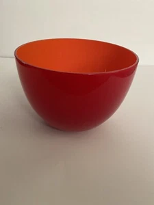 Carlo Moretti Glass Red And Orange Large Bowl NIB - Picture 1 of 8