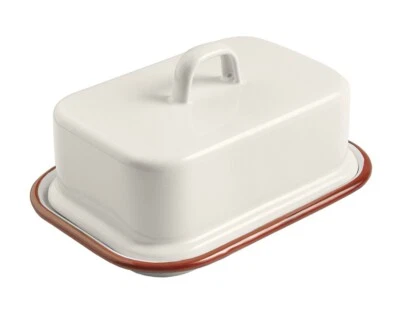 BUTTERDOSE EMAILLE für 250 g Butterbox emailliert Butterbehälter Email - Bild 1 von 3