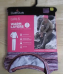 CUDDL DUDS GIRLS WARM LAYERS CREW & LEGGING - RED MULTI-COLOR - M (7/8) - NWT - Picture 1 of 5