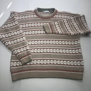 Vintage Basix Fenn Wright Manson Sweater Women XL Soft Neutral Tone Knit Preppy - Picture 1 of 11