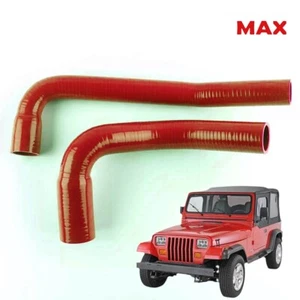 Manguera de radiador de silicona roja para Jeep Wrangler YJ/TJ 2,4 L-4,2 L 1987-2006 - Imagen 1 de 7