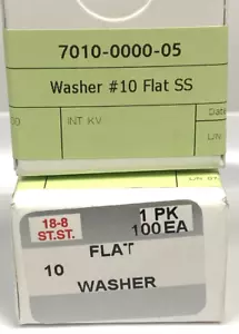 New #10 Flat Washers, 18-8 Stainless Steel (100ea) - Picture 1 of 3