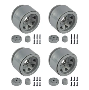 Team Associated Enduro Trigon 1.55 Rock Crawler Silver Beadlock Wheels 4pcs - Picture 1 of 1