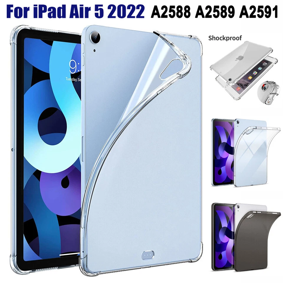 Shockproof Clear TPU Case Cover For iPad Air 4/5th 10.9" 2022 Pro 11 12.9 10.2" - Image 1 of 4