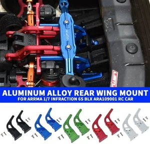Soporte de ala trasera de aleación de aluminio para coche de radiocontrol ARRMA 1/7 INFRACCIÓN 6S BLX ARA10900 - Imagen 1 de 10