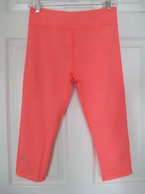 Pantalones Capri Under Armour Compresión Heat Gear Talla M Coral Naranja Foto 1 de 4