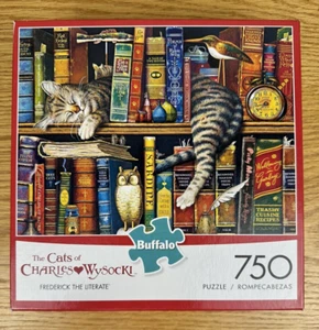 The Cats of Charles Wysocki "Frederick the Literate" Buffalo 750 Piece Puzzle - Picture 1 of 10