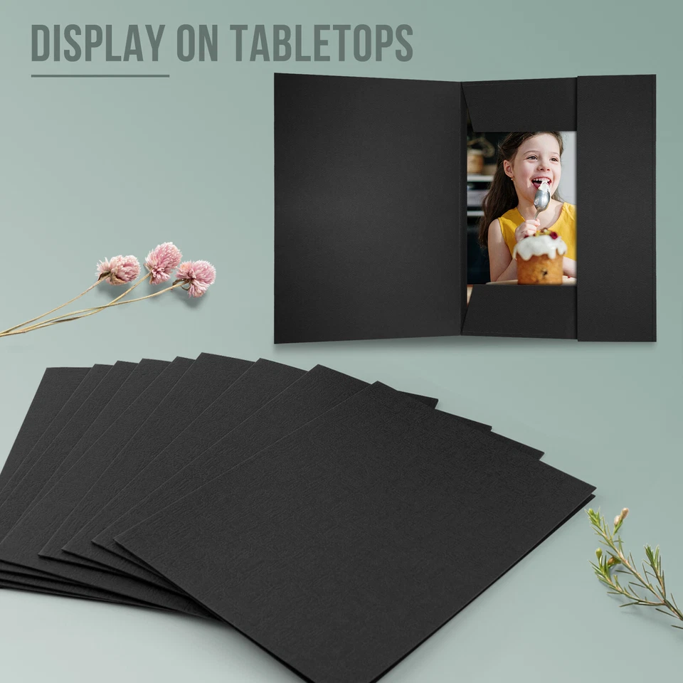 Pastas para fotos 8x10 papelão porta-retrato cartões para saudações/convites - Imagem 1 de 4