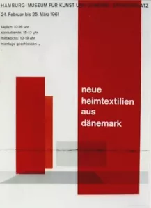 Original vintage poster DANISH HOME TEXTILE EXPO HAMBURG 1961 - Picture 1 of 1