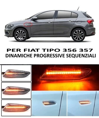 FRECCE LATERALI LED DINAMICHE PROGRESSIVE per FIAT TIPO 356 357 CRYSTAL CANBUS - Immagine 1 di 4