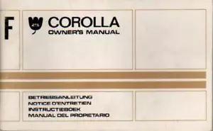 TOYOTA COROLLA 3 Bedienungsanleitung 1975 Notice D´Entretien Instructieboekje BA - Picture 1 of 1