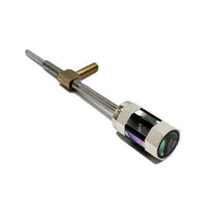 4/4 Violin Bow Button 8 Sides Abalone Inlaid Nickel Silver Screw Eyelet - Picture 1 of 3