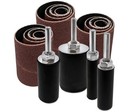 16pk Sanding Drum and Sleeves Set for Drill, 2" Long 60, 80, 120 Grit Wood Metal
