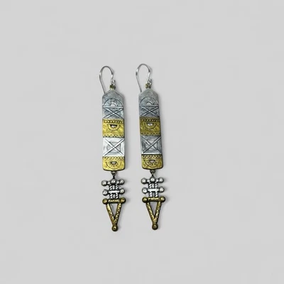 Silpada Sterling 925 Silver Tribal Dangle Earrings W3283 - Image 1 of 4