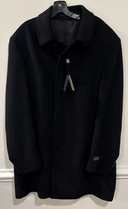 NWT Lauren Ralph Lauren Men’s Wool Overcoat Black Size 42R Classic Fit - Picture 1 of 5