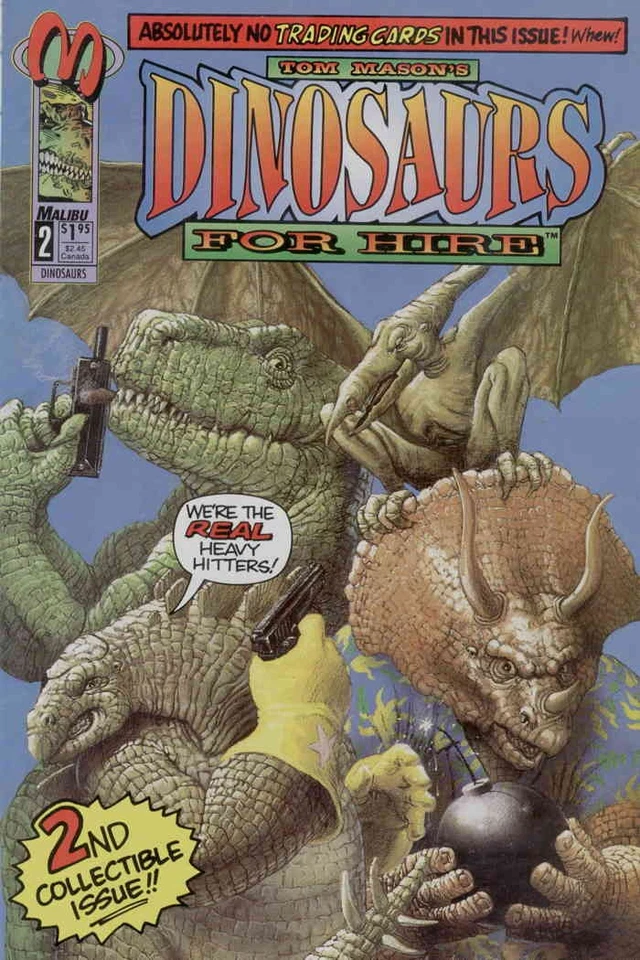 Dinosaurs For Hire (Malibu) #2 VF; Malibu | w/Bag+Board - Image 1 of 1