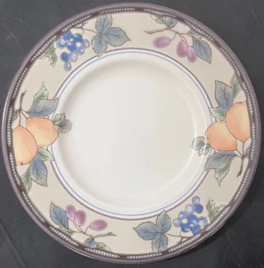 Mikasa CAC29 Garden Harvest Saucer 6-5/8" Fruits Beige Brown Trim 1991-present - Picture 1 of 2