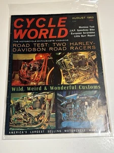 Vintage Cycle World Magazine August Road Test Two Harley Davidson Road Racers - Picture 1 of 3