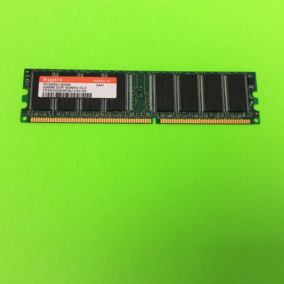 Juego de (1) Hynix HYMD232646D8J-D43 256MB DDR PC3200U Memoria de acceso aleatorio RAM Foto 1 de 2