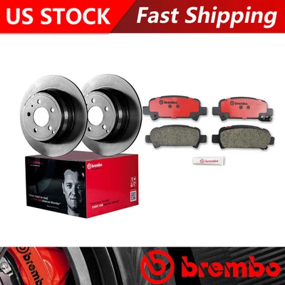 Fits 2001-2003 Subaru Legacy Rear Brake Rotors & Ceramic Brake Pads - Brembo OE - Image 1 of 4
