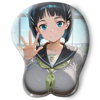 3D Oppai Anime Mouse Pad with Wrist Rest by Sword Art Online Kirigaya Suguha #01 - Image 1 of 3