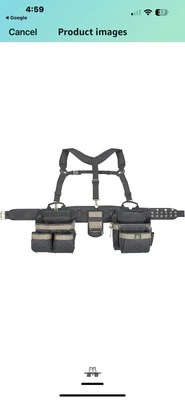 CLC 1614 Professional Carpenters Combo Tool Belt Black 23 Pockets Rugged Work - Image 1 of 4
