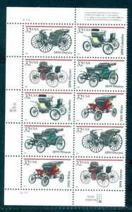 US 3019-3023 Antique Automobiles, Plate # S1111 Block/10 MNH - Picture 1 of 1