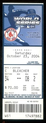 Полный билет на игру World Series No1 2004 23 октября Red Sox Cardinals Fenway Park - Изображение 1 из 2