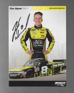 John Hunter Nemechek Signed 2017 Fire Alarm Services Postcard NASCAR Truck - Picture 1 of 1