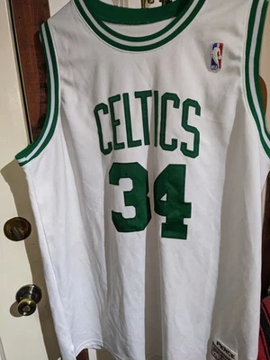 Clásicos de madera dura cosidos Paul Pierce Mitchell & Ness Boston Celtics XL Foto 1 de 4