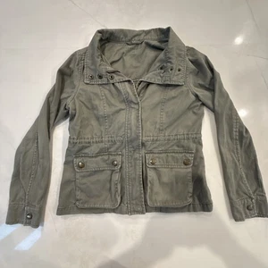 Aeropostale Army Green Utility Lightweight Full Zip Jacket - Women's Size - XS - Picture 1 of 15