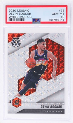 2020 Panini Mosaico Devin Booker Mosaico Branco #33/25 PSA 10 - Imagem 1 de 2