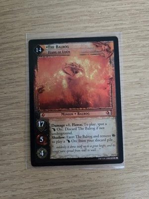 LOTR TCG Mines of Moria THE BALROG FLAME OF UDUN 2R52 FOIL NM - Image 1 of 2
