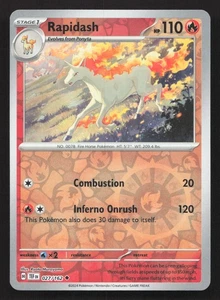 Pokemon Rapidash 027/162 Reverse Holo Uncommon SV05: Temporal Forces NM - Picture 1 of 2