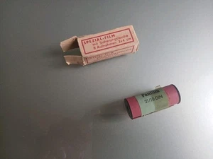 Filmrolle PAN-Film 3x4 cm Spezial-Film 8 Aufnahmen Abgelaufen 1956 - Bild 1 von 8