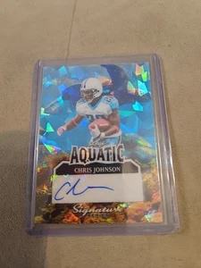 2025 FOGLIA CRISTALLO ACQUATICO CJ2K CHRIS JOHNSON AUTO 1/1 SP TENNESSEE TITANS COME NUOVO🔥 - Foto 1 di 24