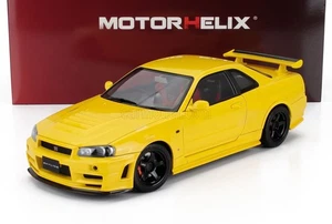 Motorhelix 1/18 Nissan Skyline GT-R (R34) Coupe 1999 Yellow M83412 - Picture 1 of 6