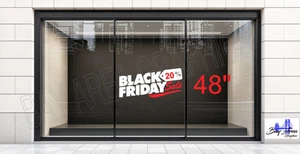 Black Friday % Sale Vinyl Sign – Shop Window Waterproof Promo ORACAL 651 - Picture 1 of 20